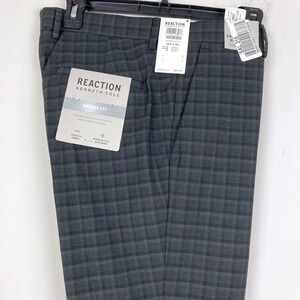 Kenneth Cole Reaction Men's Pants Gabardine Skinny/Extra-Slim Fit Stretch 32x29